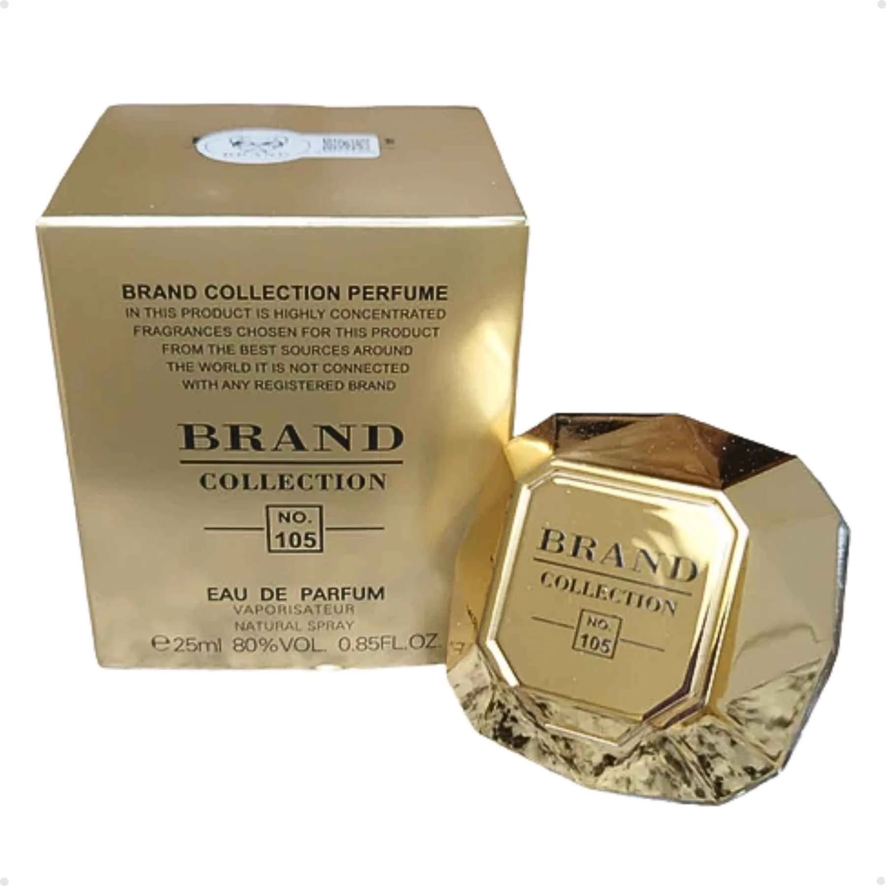 Perfume Brand Collection Lady B No. 105 25ml feminino dourado